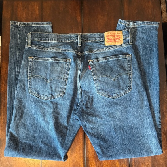 Levis’s 502 Taper Fit Classic Blue Denim Jeans 36 x 34 - Picture 2 of 8